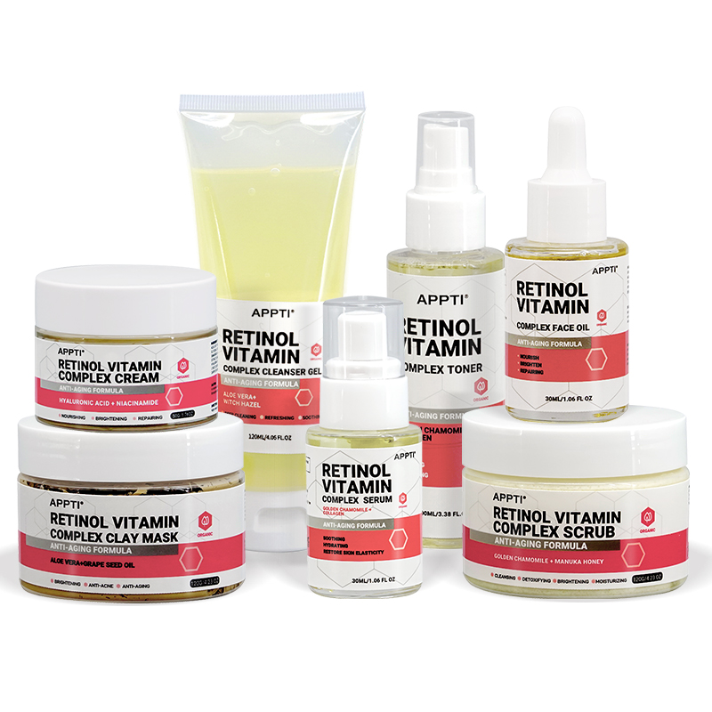 ZDARMA obličeje vitamin C Skin Care Set Přírodní hydratační bělení Retinol vitamín C Serum Sive Label Face Care Set